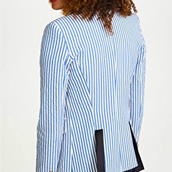 COPY - Smythe Taped Peaked Lapel Blazer in Blue Seersucker - Picture 5 of 7